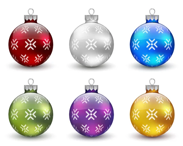 Kleurrijke kerstballen — Stockvector