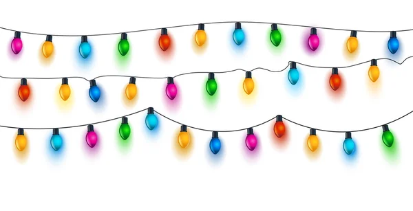 Christmas lights background — Stock Vector