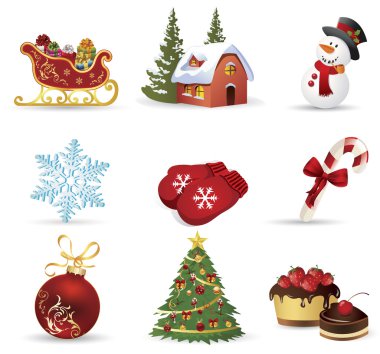 Renkli Noel simgeler