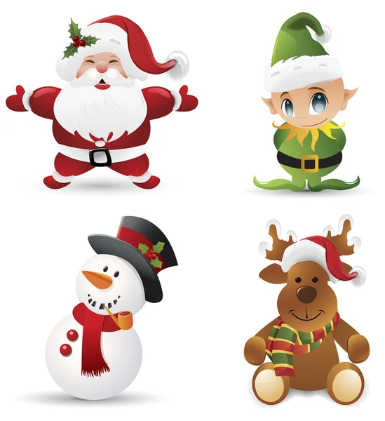 Conjunto de iconos de Navidad — Vector de stock