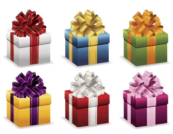 Cajas de regalo coloridas — Vector de stock