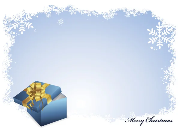 Kerstmis achtergrond met de doos van de gift — Stockvector