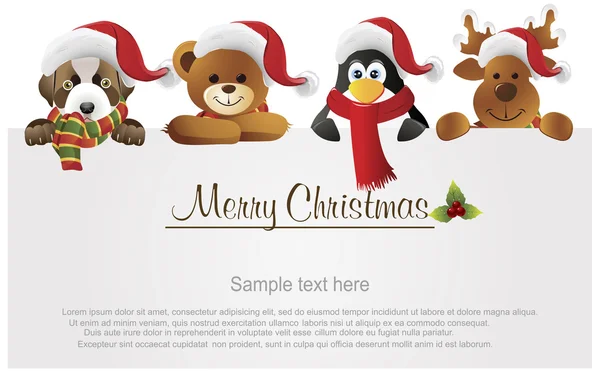 Veselé Vánoce rámečku karta — Stockový vektor