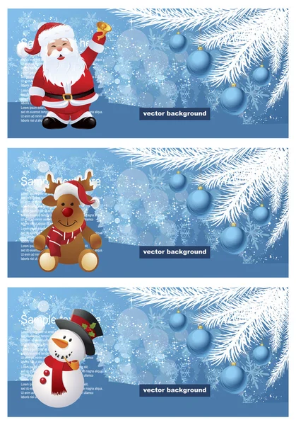 Set de Banners de Navidad — Archivo Imágenes Vectoriales