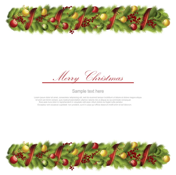 Καλά Χριστούγεννα πλαίσιο κάρτα — Διανυσματικό Αρχείο