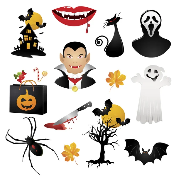 Halloween készlet ikonok — Stock Vector