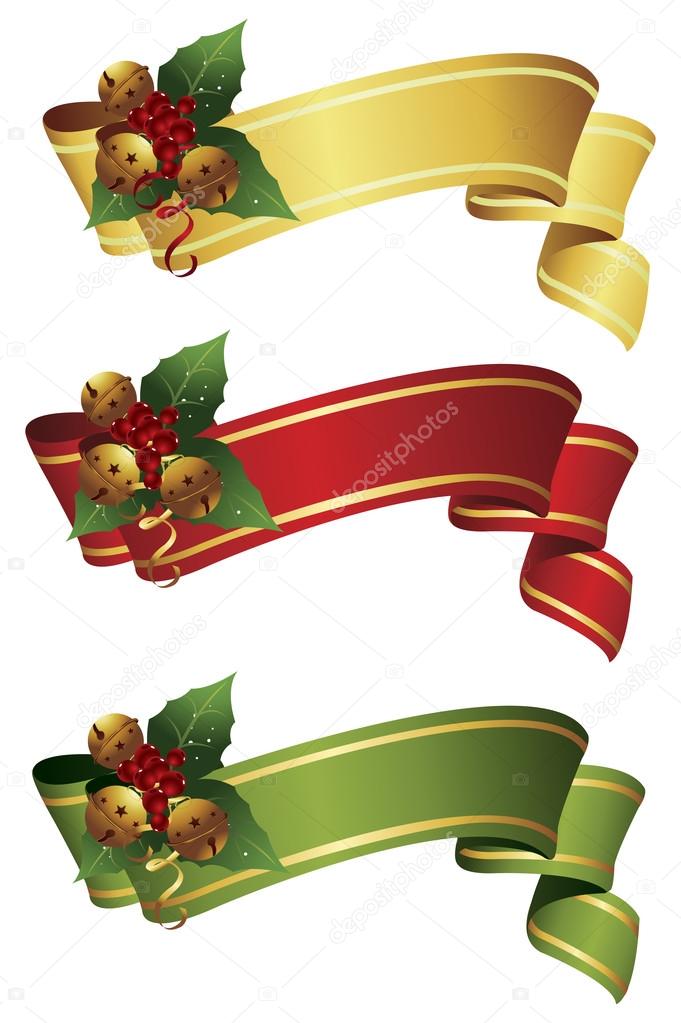 Banners set with jingle bells