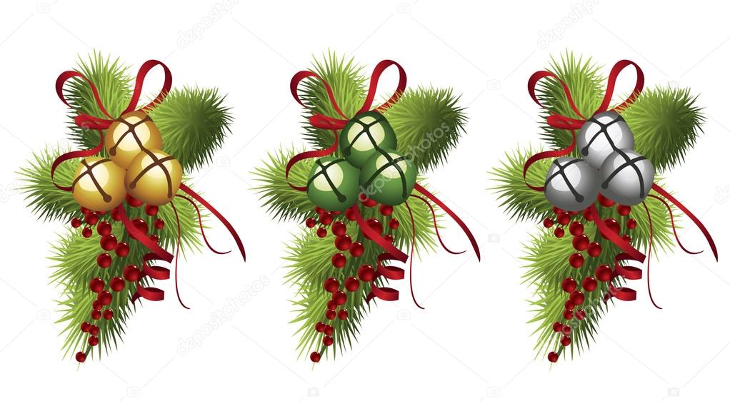 Banner set with jingle bells
