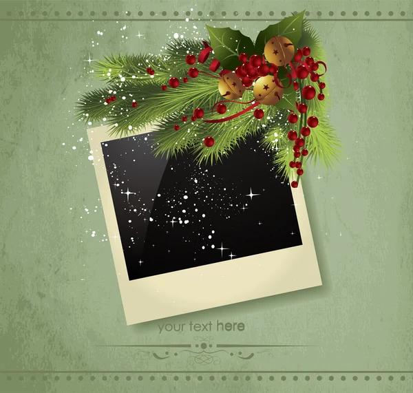 Merry Christmas frame card — Stockvector