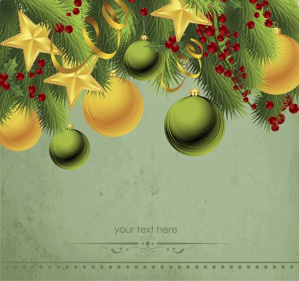 Feliz Navidad marco tarjeta — Vector de stock