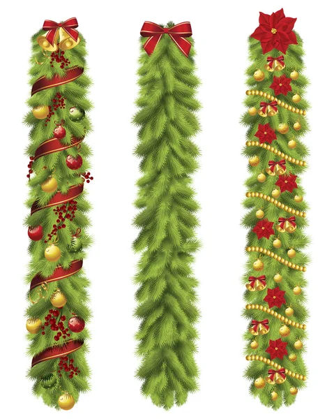 Christmas garland set — Stock Vector