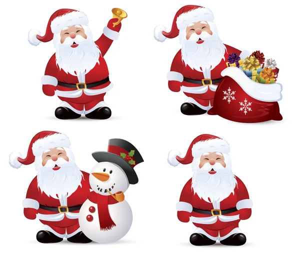 Navidad Santa Claus conjunto — Vector de stock