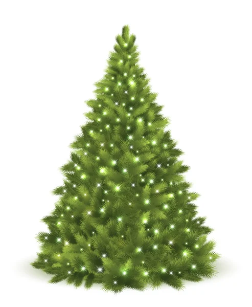 Green Christmas Tree — Stock Vector