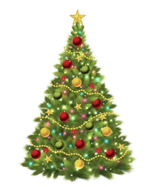 Árbol de Navidad verde — Vector de stock