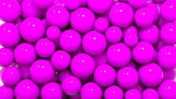Mor baloncuklar, tasarım nesneleri. 3d illüstrasyon