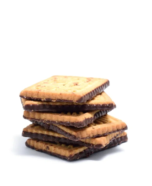 Smör cookies på vit — Stockfoto