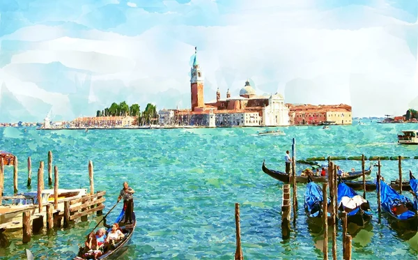 ヴェネツィアの水彩画 — ストック写真