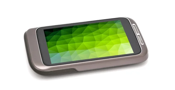 Smartphone avec écran vert — Photo