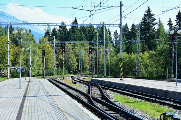 Strbske pleso tren istasyonu — Stok fotoğraf