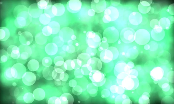 Αφηρημένα Πράσινα Λαμπερά Φώτα Bokeh Πλήρες Φόντο Πλαίσιο — Φωτογραφία Αρχείου