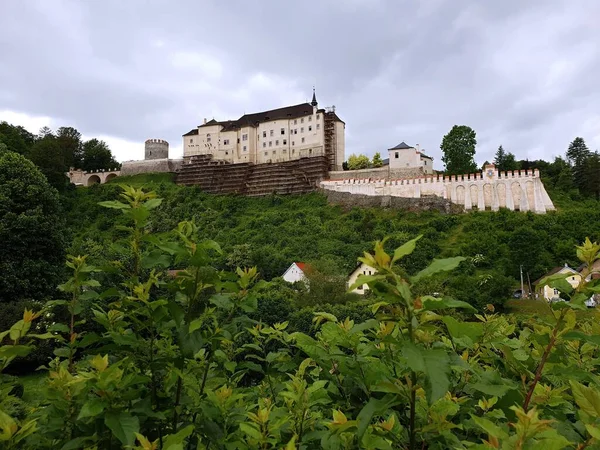 Över Cesky Sternberk Slott Bohemiska Gotiska Slottet — Stockfoto