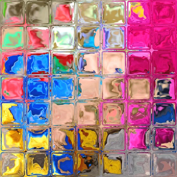 Mattoni di vetro colorato — Foto Stock