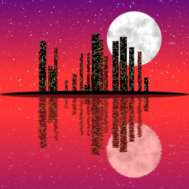 gece şehir manzarası