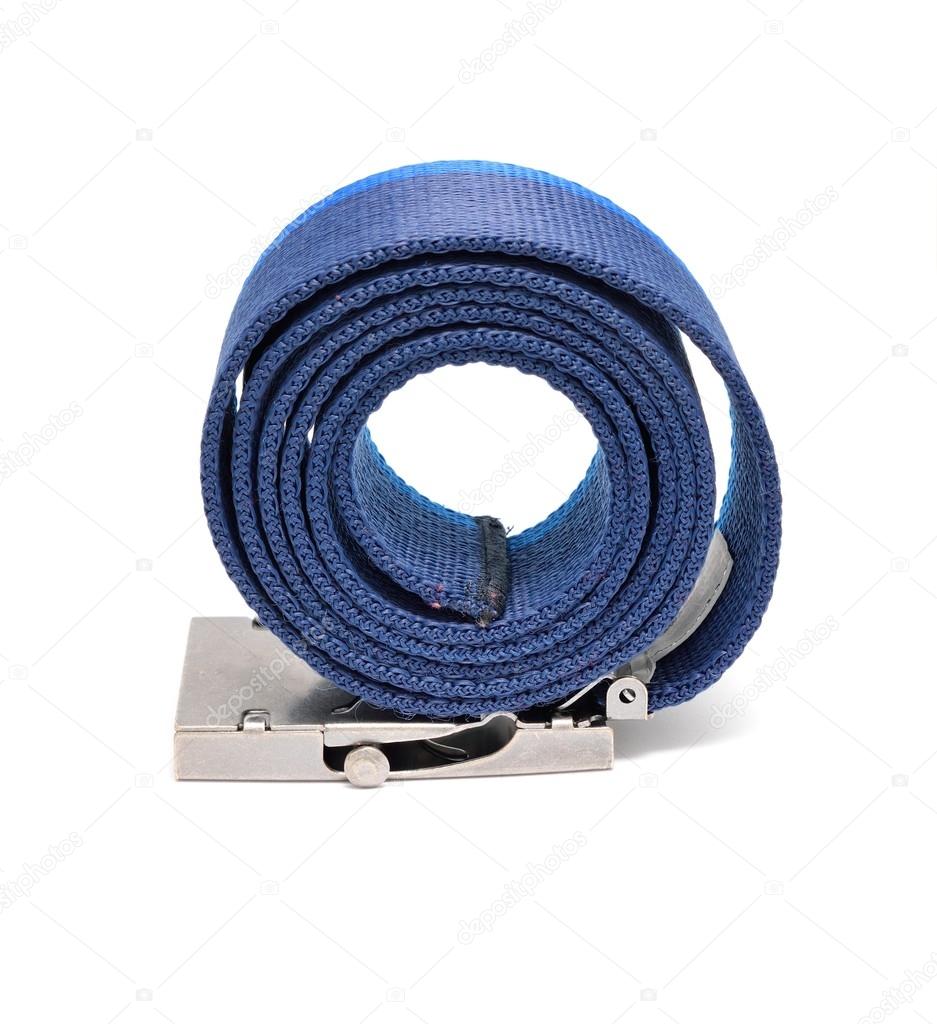 Blue rolled belt