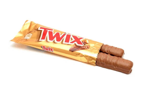 Nieopakowanych Twix batonika — Zdjęcie stockowe