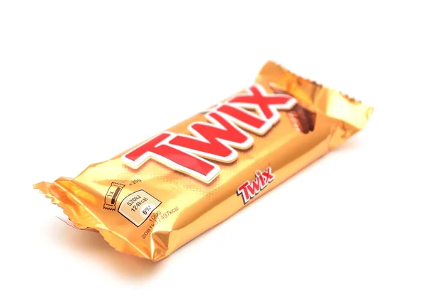 Kaydırılan Twix çikolata — Stok fotoğraf