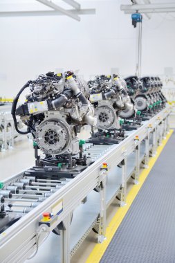 Manufacturing of the new engines clipart