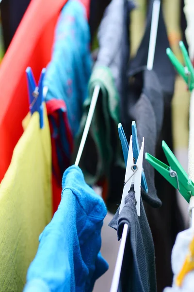 Laundry on the clothesline — Stock Photo, Image