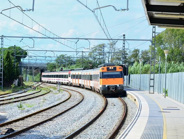 Einfahrender Zug — Stockfoto