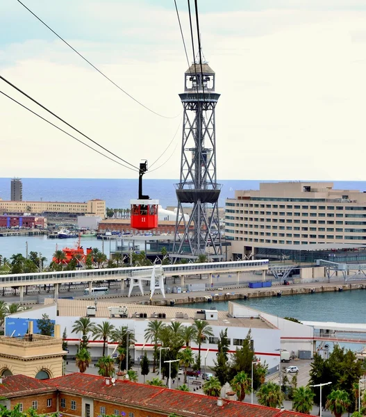 Port Cable Car in Barcelona — Stock Photo, Image