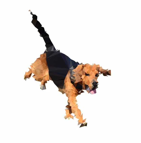 Abstraktní polygonální pes — Stock fotografie