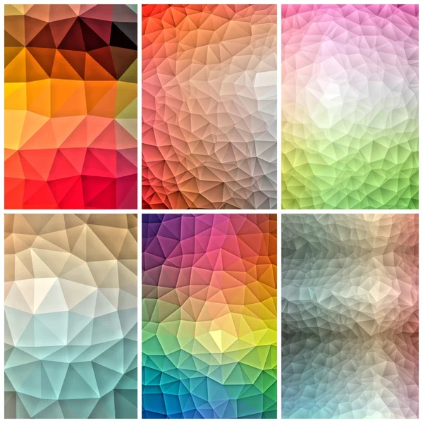 Color polygonal background set — Stock Photo, Image