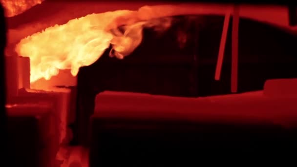 Blacksmit fırında yangın — Stok video