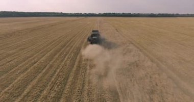 Biçerdöver buğday alanında