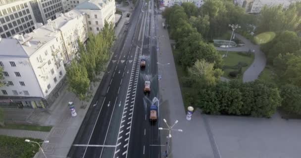 Donetsk città dalla vista drone — Video Stock