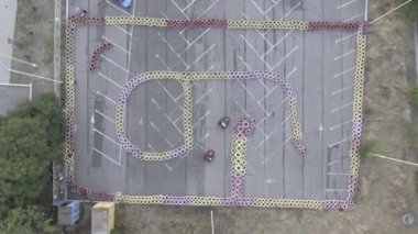 atış carting yarış dron görünümü