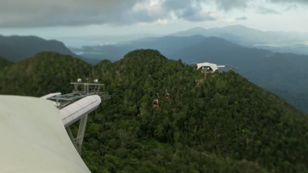 High mountains cable car — Stock Video