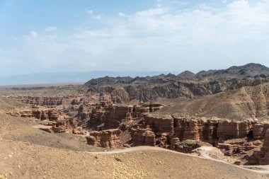 Overview of the impressive Charyn Canyon in the Tamerlik Region in Southern Kazakhstan