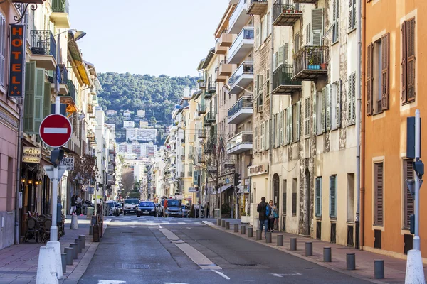 Niza, FRANCIA, el 13 de enero de 2016. Vista urbana típica . — Foto de Stock