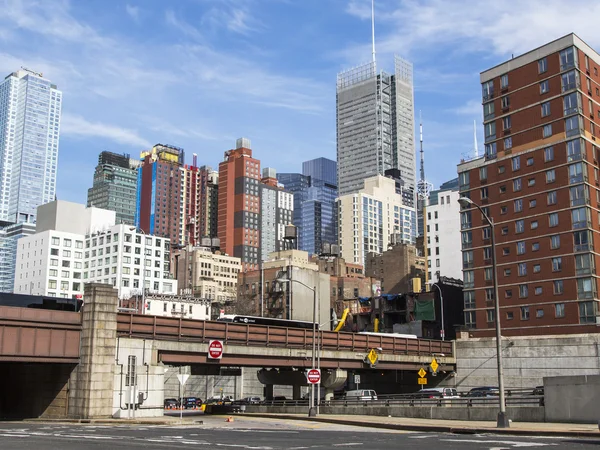 NOVA IORQUE, EUA, em 9 de março de 2016. Cidade de Nova Iorque. Paisagem urbana — Fotografia de Stock