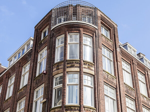 AMSTERDAM, NETHERLANDS on MARCH 27, 2016. Typical architectural details