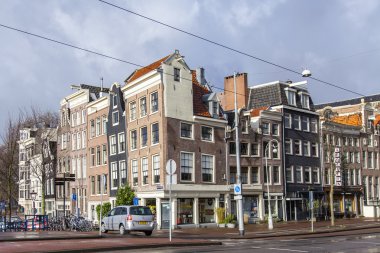 Amsterdam, Hollanda üzerinde 28 Mart 2016. Tipik kentsel görünümü