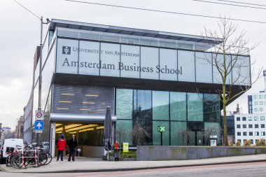 Amsterdam, Hollanda üzerinde 31 Mart 2016. Modern mimari. Bir üniversite binaları