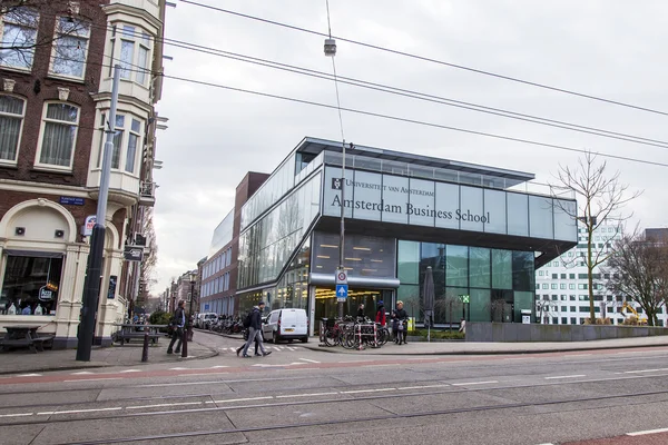 阿姆斯特丹，荷兰在 2016 年 3 月 31 日。现代的建筑。大学的建筑之一 — 图库照片