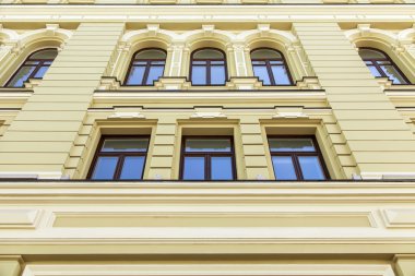 Moskova, Rusya, üzerinde 31 Mayıs 2016. Şehir manzarası. Nikolskaya Street, Moskova, mimari DETAYLAR Orta caddelerinden biri