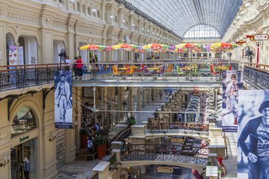Moskova, Rusya, üzerinde 31 Mayıs 2016. Kızıl Meydan sakız tarihi dükkanında ticaret Galeri. 
